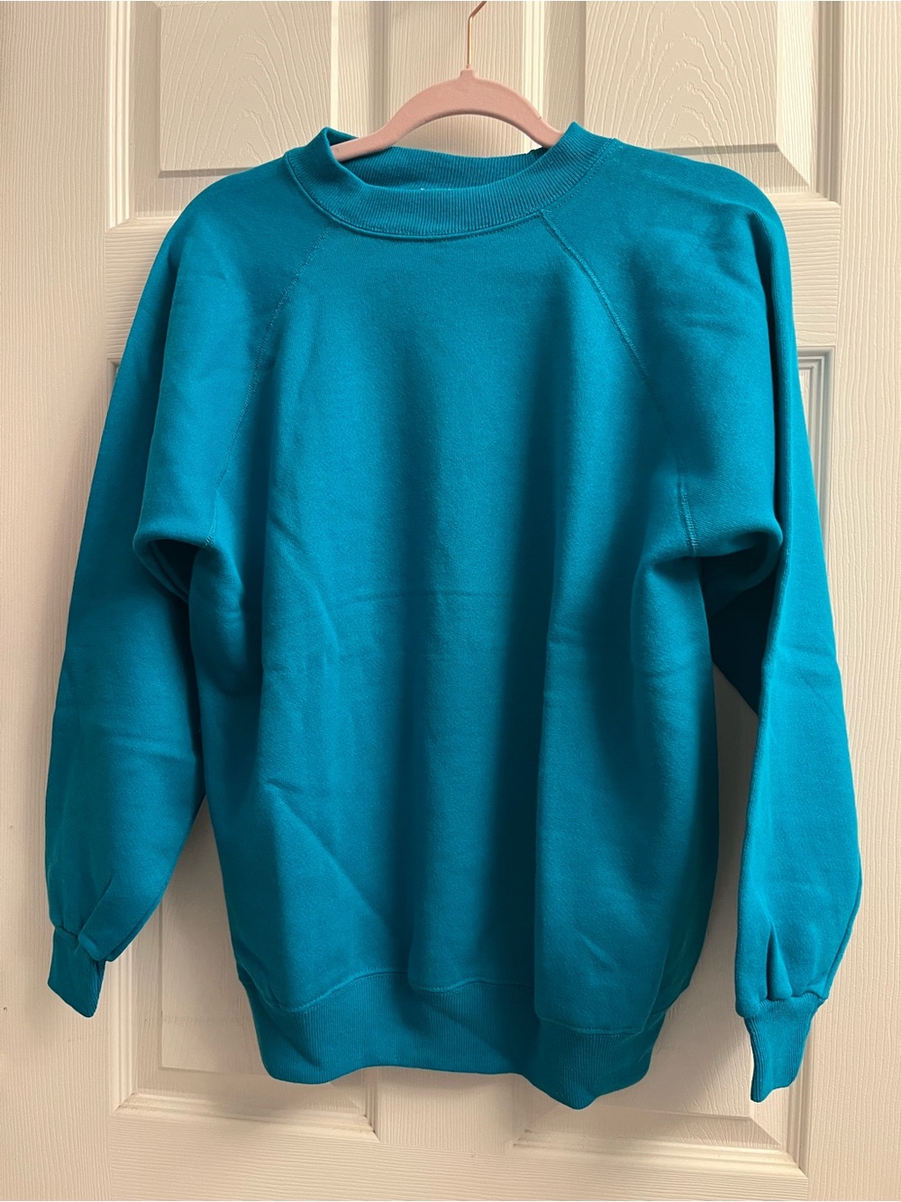 Women’s Teal Hanes Crewneck Sweatshirt Large